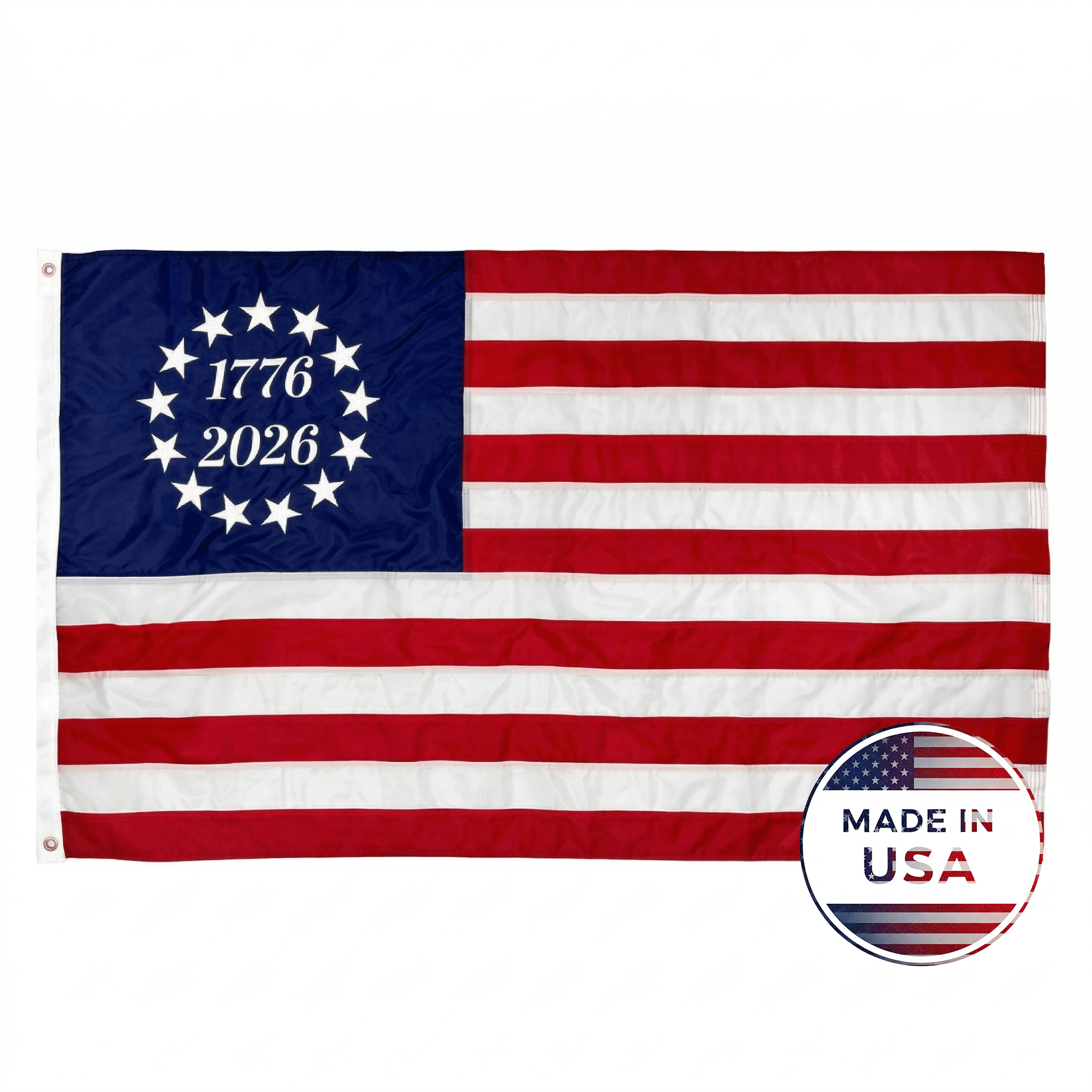 1776 To 2026 Nylon Betsy Ross Flag - 100% Made in USA
