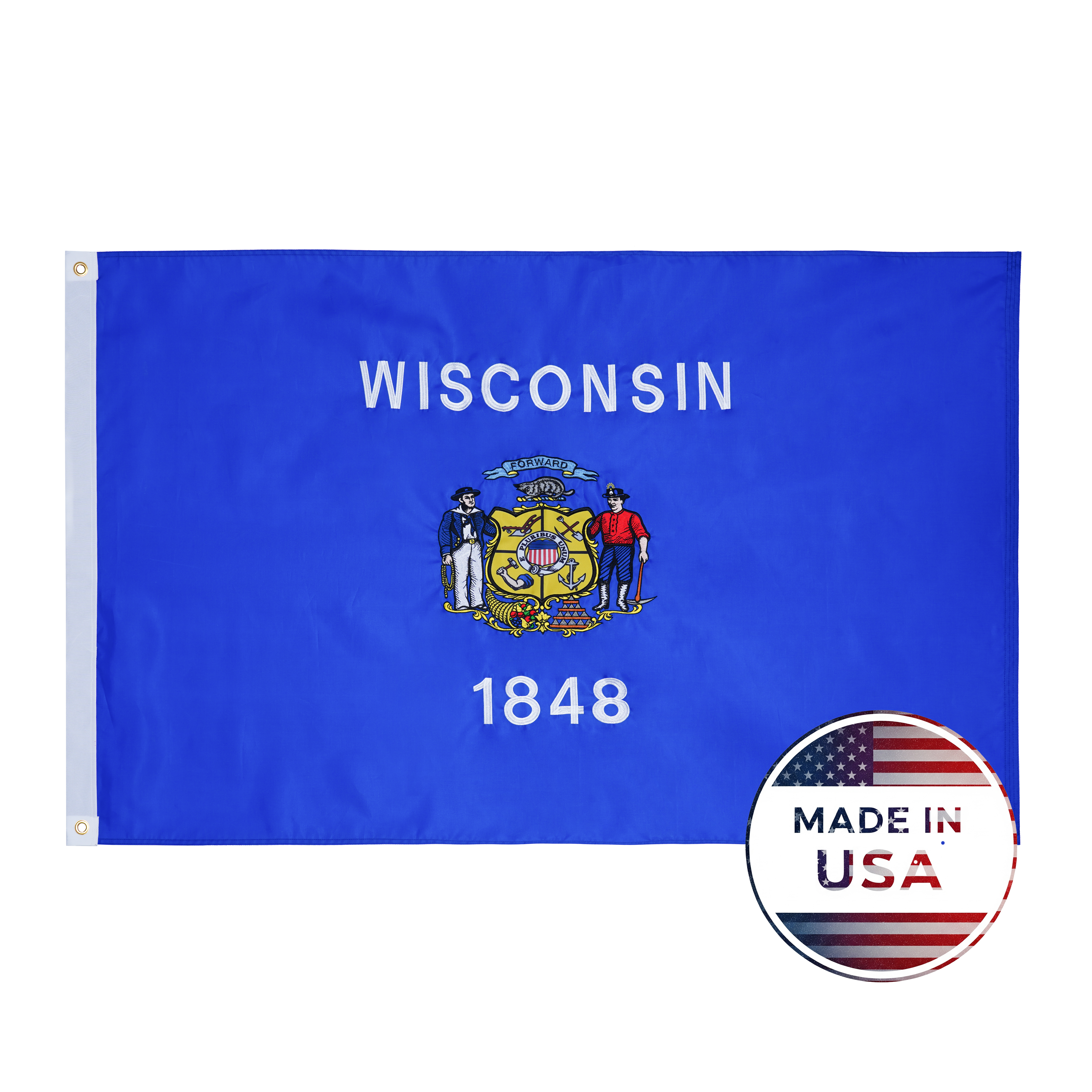 Wisconsin State Flag - 100% Made in USA