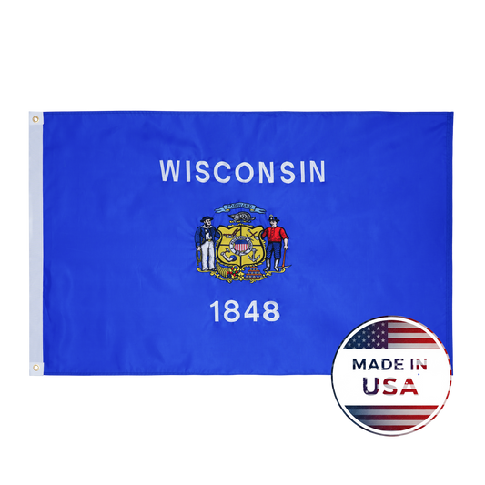 Wisconsin State Flag - 100% Made in USA