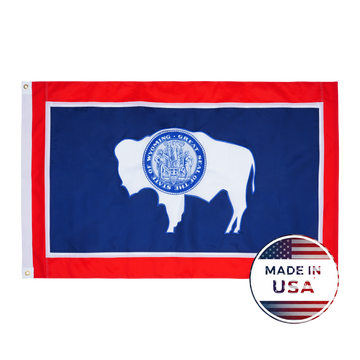Wyoming State Flag - 100% Made in USA