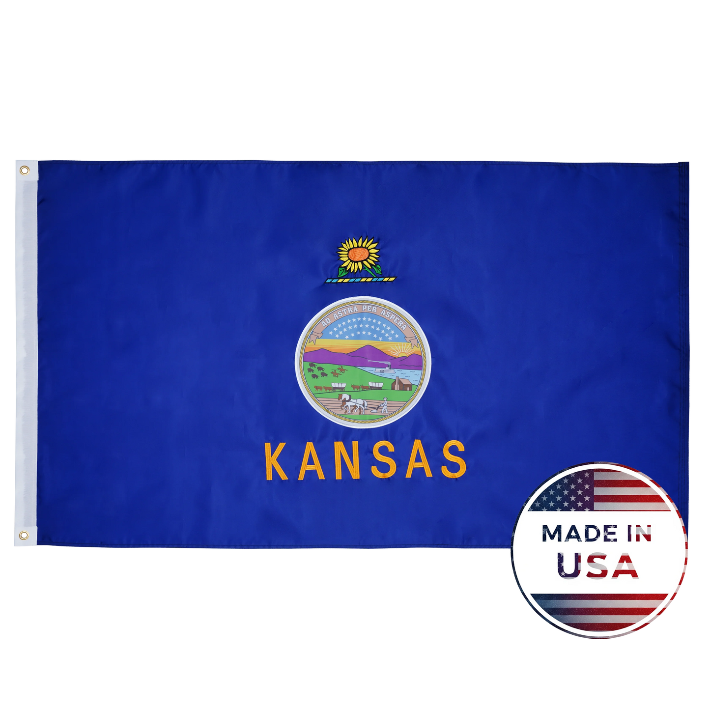 Kansas State Flag - 100% Made in USA