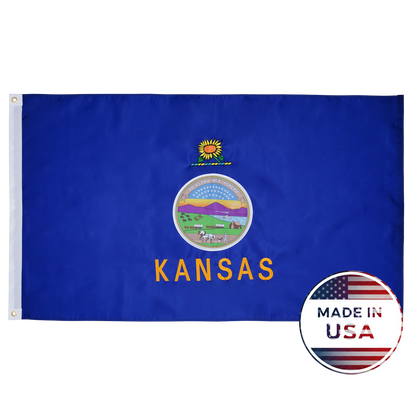 Kansas State Flag - 100% Made in USA