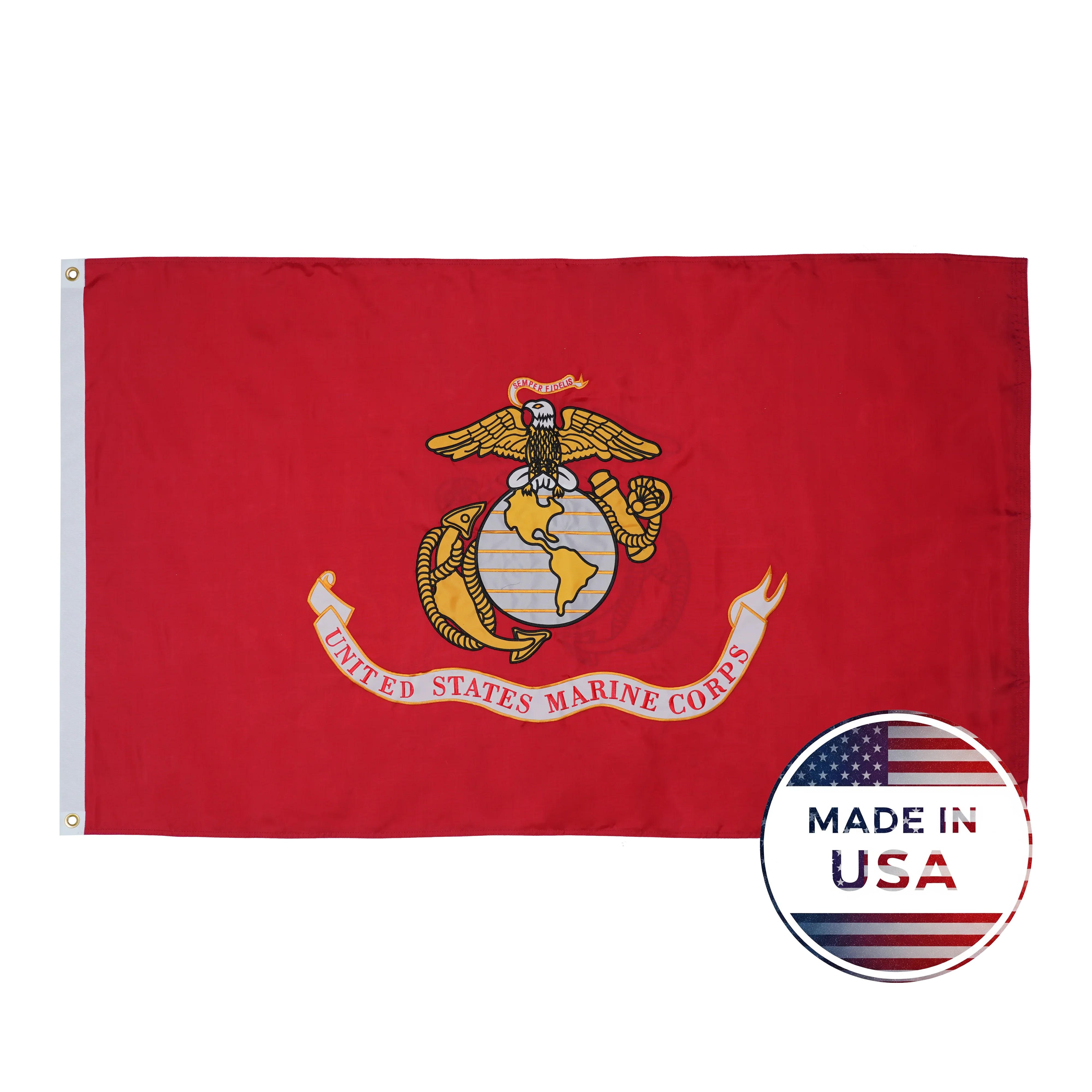 US Marine Corps Flag - Double Sided, 100% Made in USA