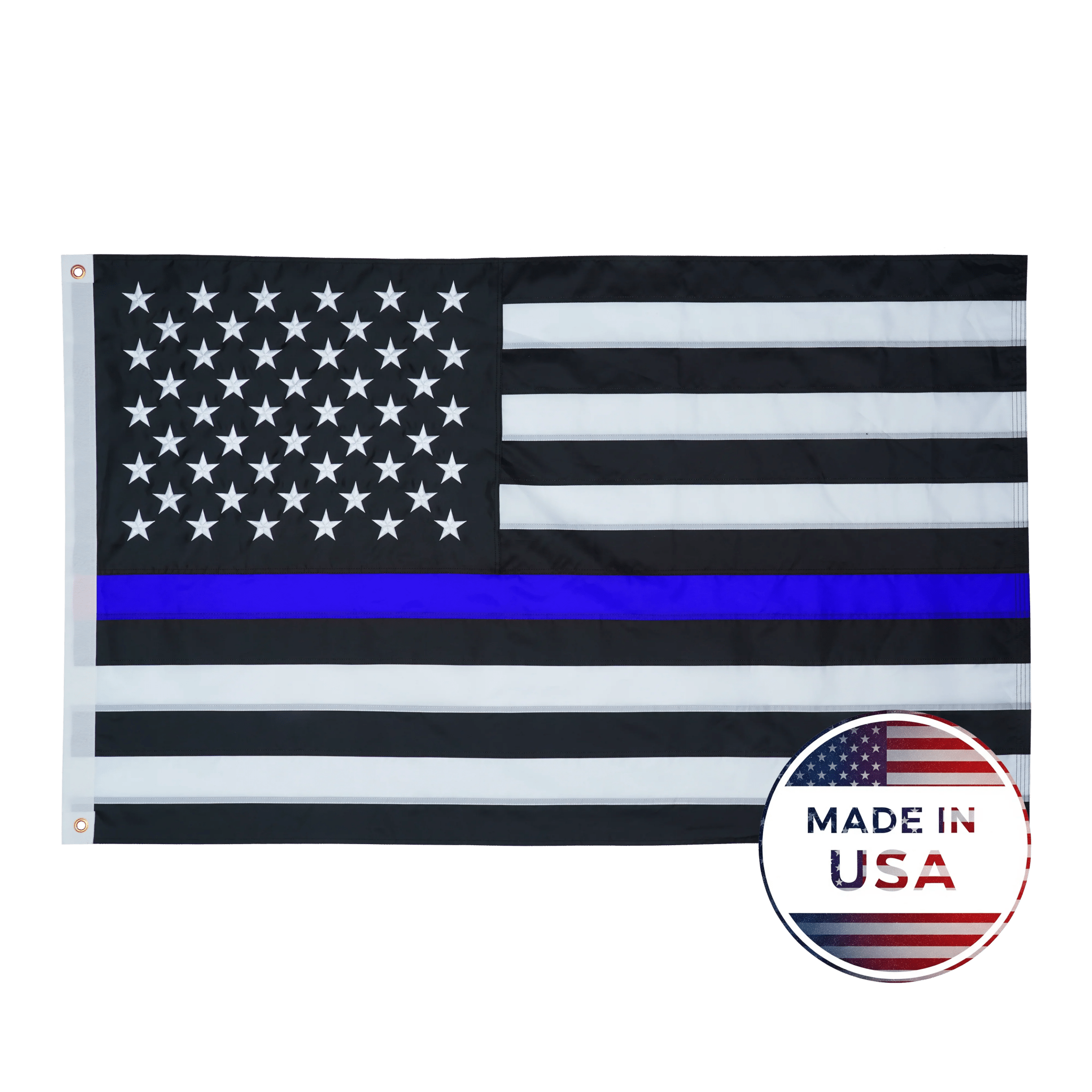 Thin Blue Line American Flag - 100% Made in USA