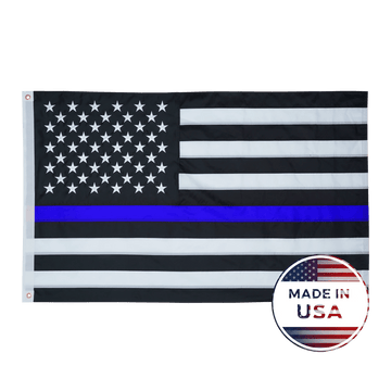 Thin Blue Line American Flag - 100% Made in USA