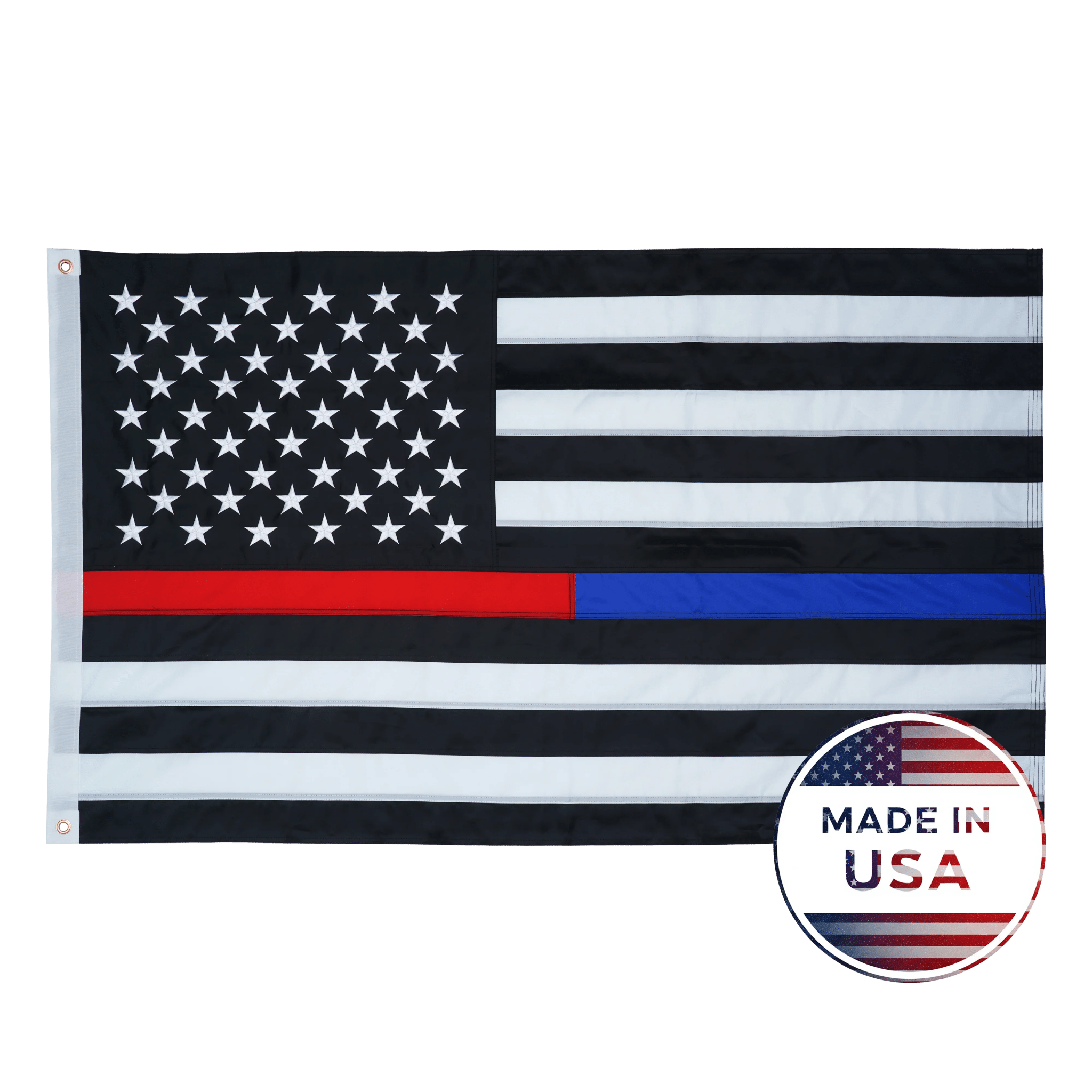 Thin Red and Blue Line American Flag - 100% Made in USA
