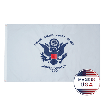 US Coast Guard Flag - Double Sided, 100% Made in USA