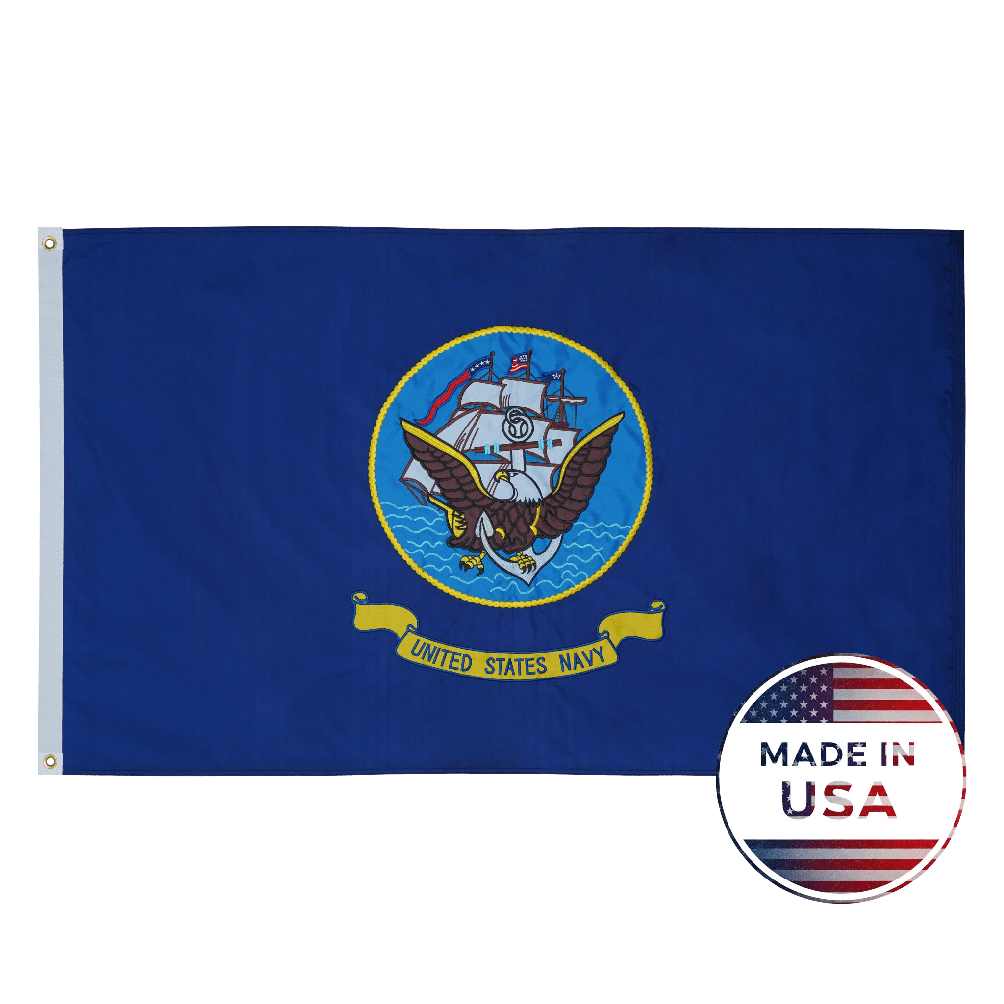 US Navy Flag - Double Sided, 100% Made in USA